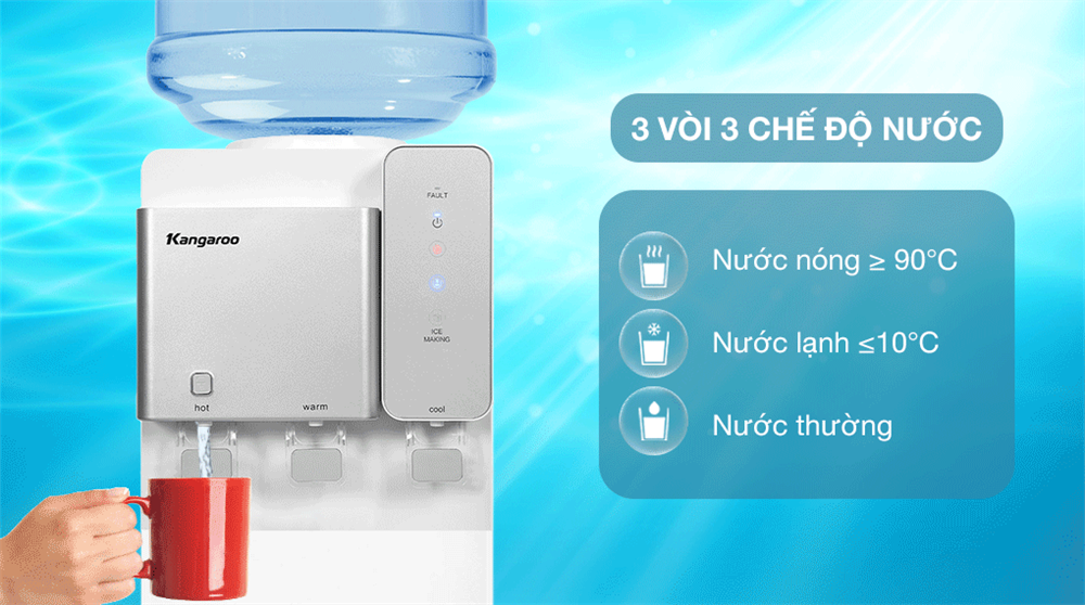 3 vòi 3 chế độ nóng lạnh thường