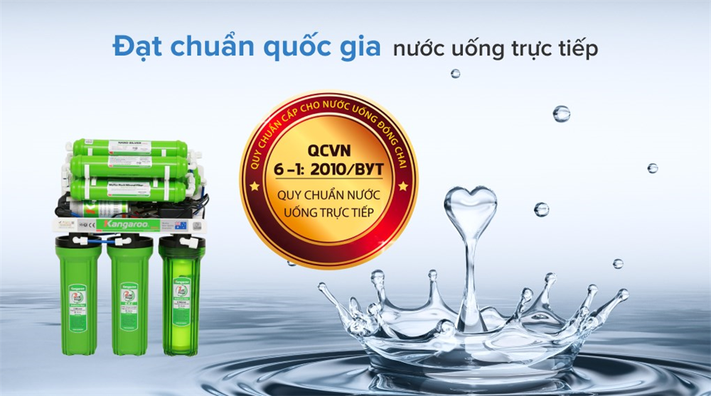 đạt tiêu chuẩn nước uống trực tiếp
