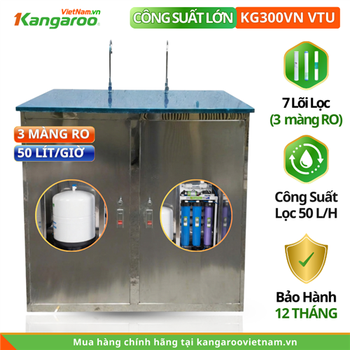 Máy lọc nước RO Kangaroo KG300VN VTU, 50 Lít/h