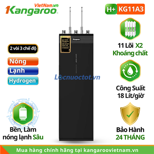 Máy lọc nước Kangaroo Hydrogen Infinity nóng lạnh KG11A3, 11 lõi, lạnh sâu