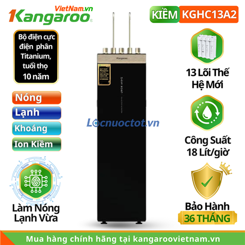 Máy lọc nước Kangaroo KGHC13A2 Sumire Hydrogen ion kiềm nóng lạnh