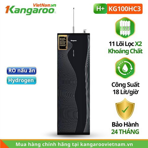 Máy lọc nước Kangaroo Hydrogen KG100HC3, 11 lõi, 2 chế độ RO, Hydrogen