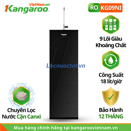 Máy lọc nước Kangaroo KG09NI, slim, chuyên nước canxi
