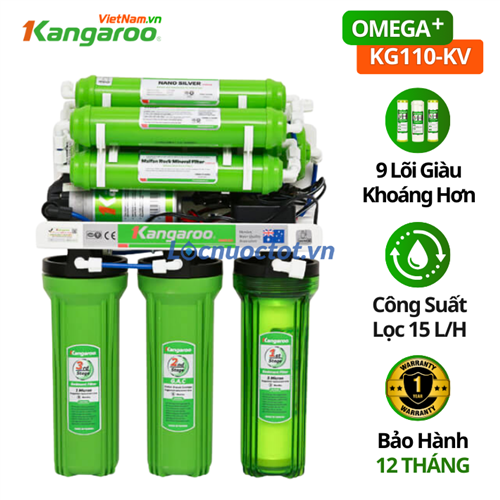 Máy lọc Kangaroo KG110A KV, tạo Omega giải độc cơ thể