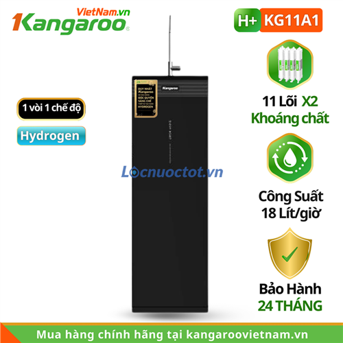 Máy lọc nước Kangaroo Hydrogen KG11A1, 11 lõi, slim nhỏ gọn
