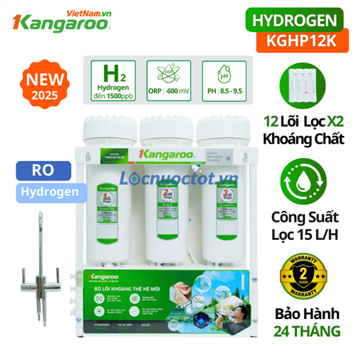 Máy lọc nước Kangaroo Ro Hydrogen KGHP12K, 12 lõi, mới