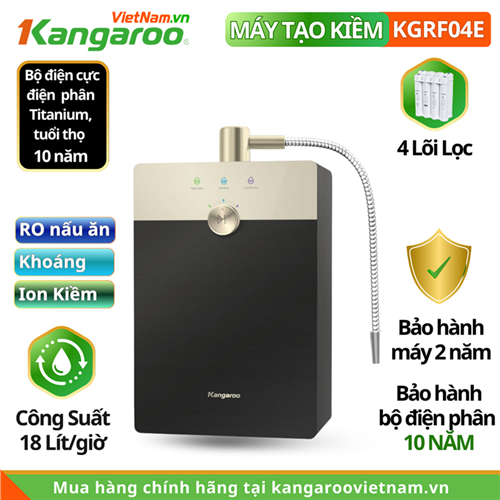 Thiết bị tạo nước Hydrogen Ion Kiềm Kangaroo KGRF04E, 4 lõi